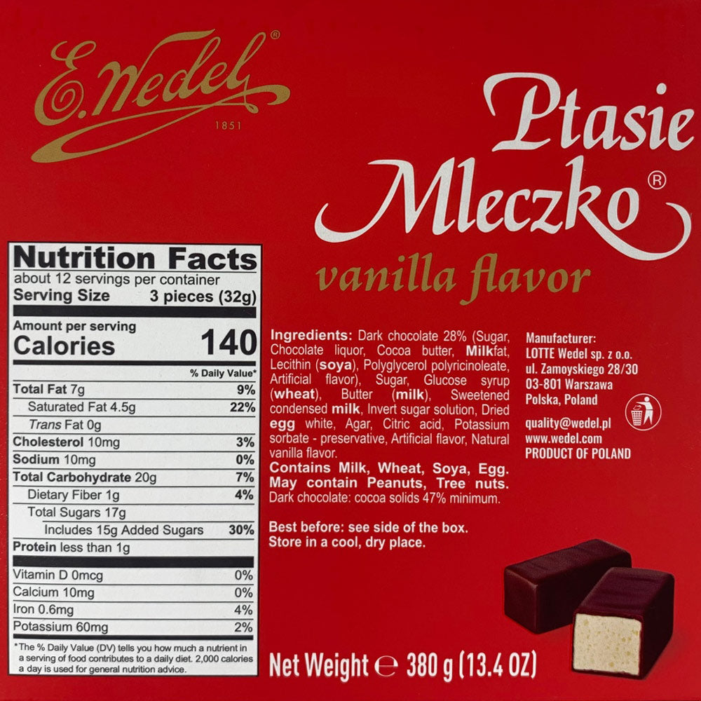 Wedel - Vanilla Marshmallow and Chocolate Candy, Polish Bird's Milk