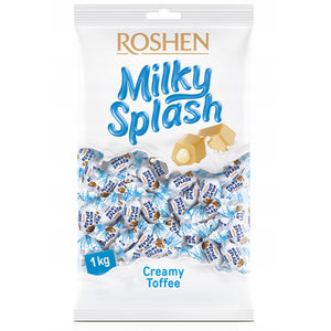 Roshen - Milky Splash - Soft Creamy Toffee Candy with Milky Filling