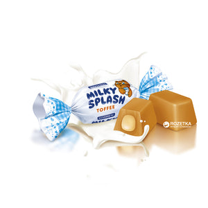 Roshen - Milky Splash - Soft Creamy Toffee Candy with Milky Filling