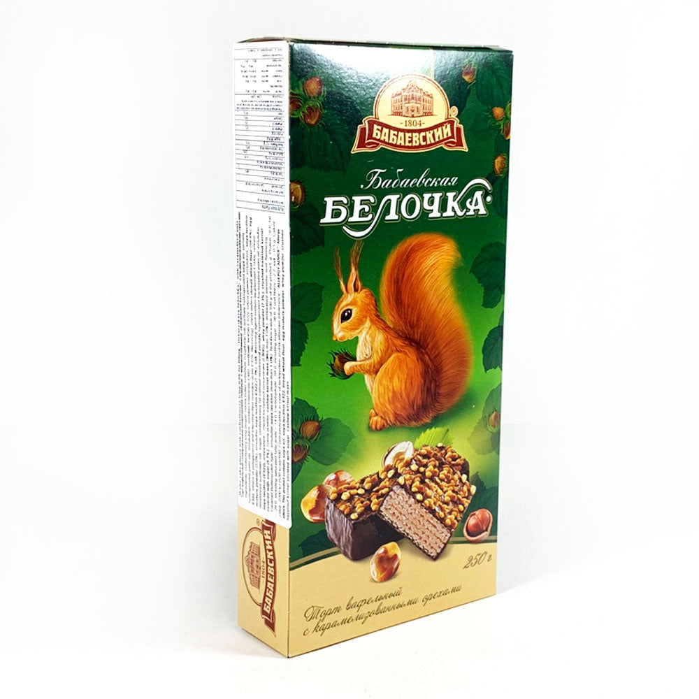 Red October - Belochka (Squirrel) - Wafer Chocolate Cake with Hazelnuts