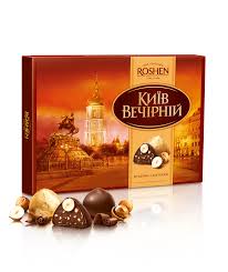 Roshen - Kiev Vecherniy - Chocolate Candies with Whole Hazelnut