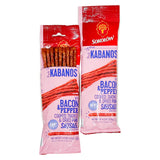 Sokolow - Dry Thin Kabanos, with Bacon and Pepper - Cooked, Smoked and Dried Pork Sausage, Polish Traditional Meat