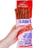 Sokolow - Dry Thin Kabanos, with Bacon and Pepper - Cooked, Smoked and Dried Pork Sausage, Polish Traditional Meat